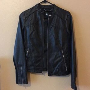 Express Black Faux Leather Jacket